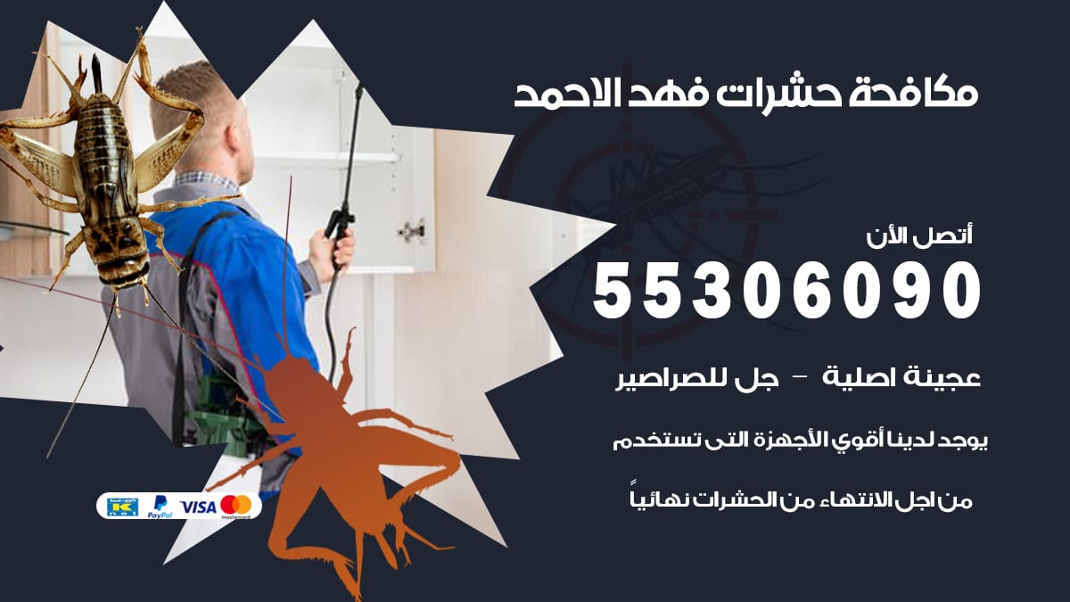 مكافحة حشرات فهد الاحمد 55306090 شركة مكافحة حشرات فهد الاحمد